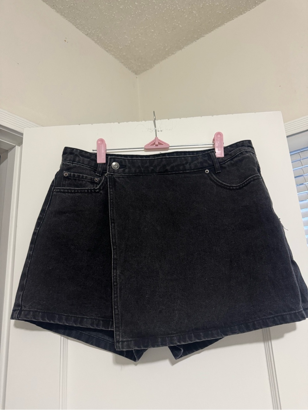 Black Women's Denim Jean Shorts Skort